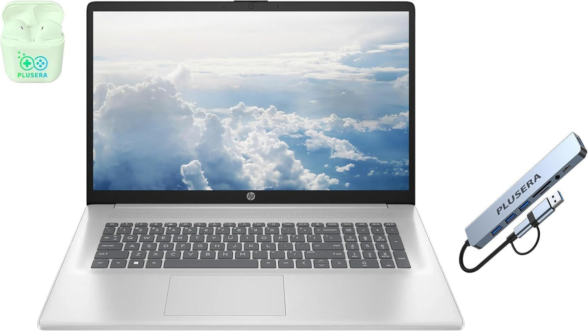 17.3" FHD Laptop Computer, 32GB RAM 1.5TB Storage, 6-Cores AMD Ryzen 5, Windows 11, Silver V9981