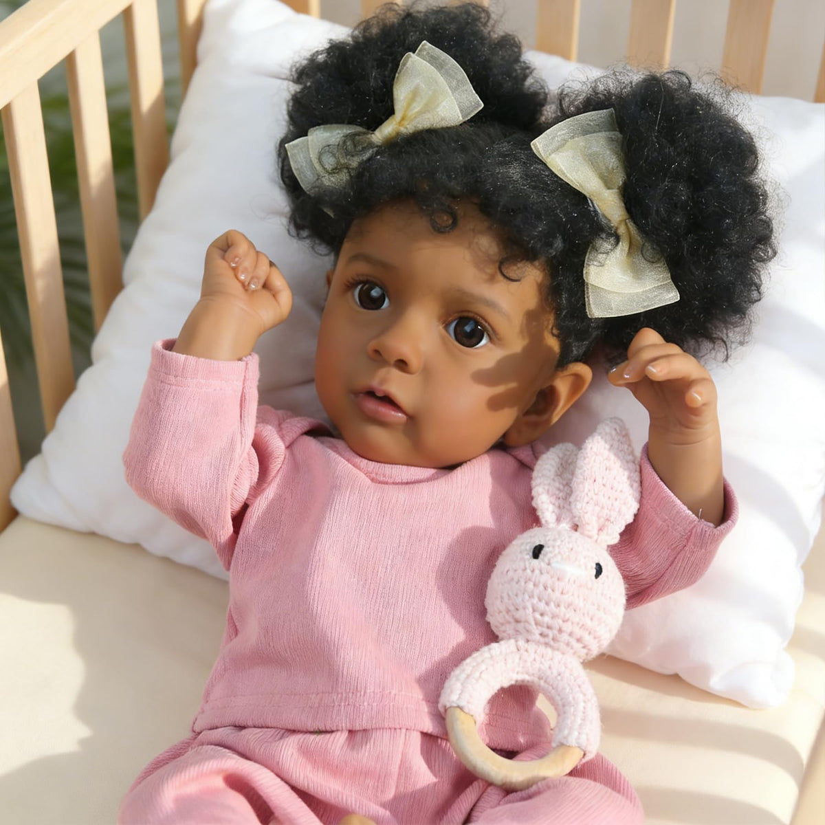 20 Inch Realistic Newborn Baby Doll in Pink Outfit E643