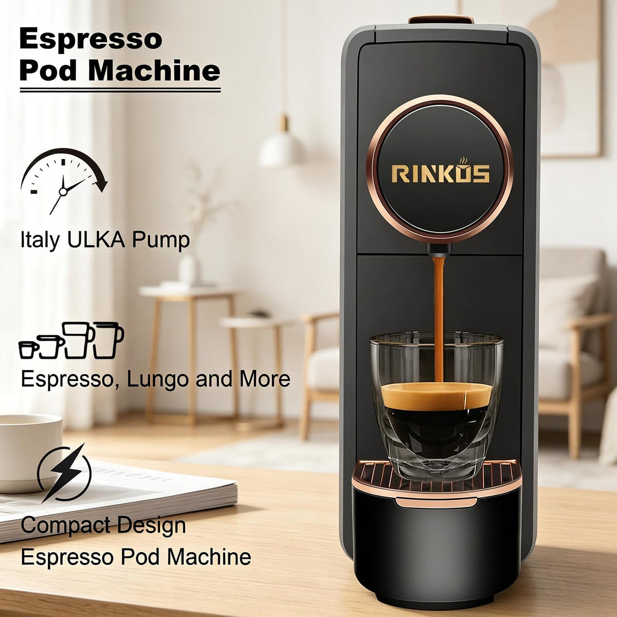 20 Bar Programmable Espresso Machine with 18oz Tank Q7748