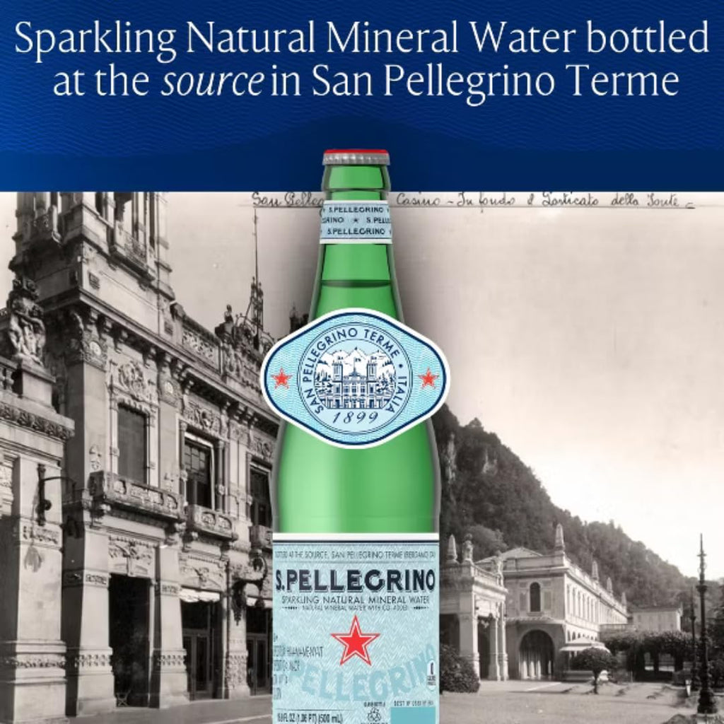 Sparkling Natural Mineral Water 500 mL Glass Bottles 8 Pack S45854