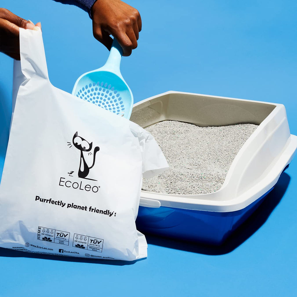 X-Large Corn Starch Leak Resistant Cat Litter Waste Bags with Easy-Tie Handles K38270