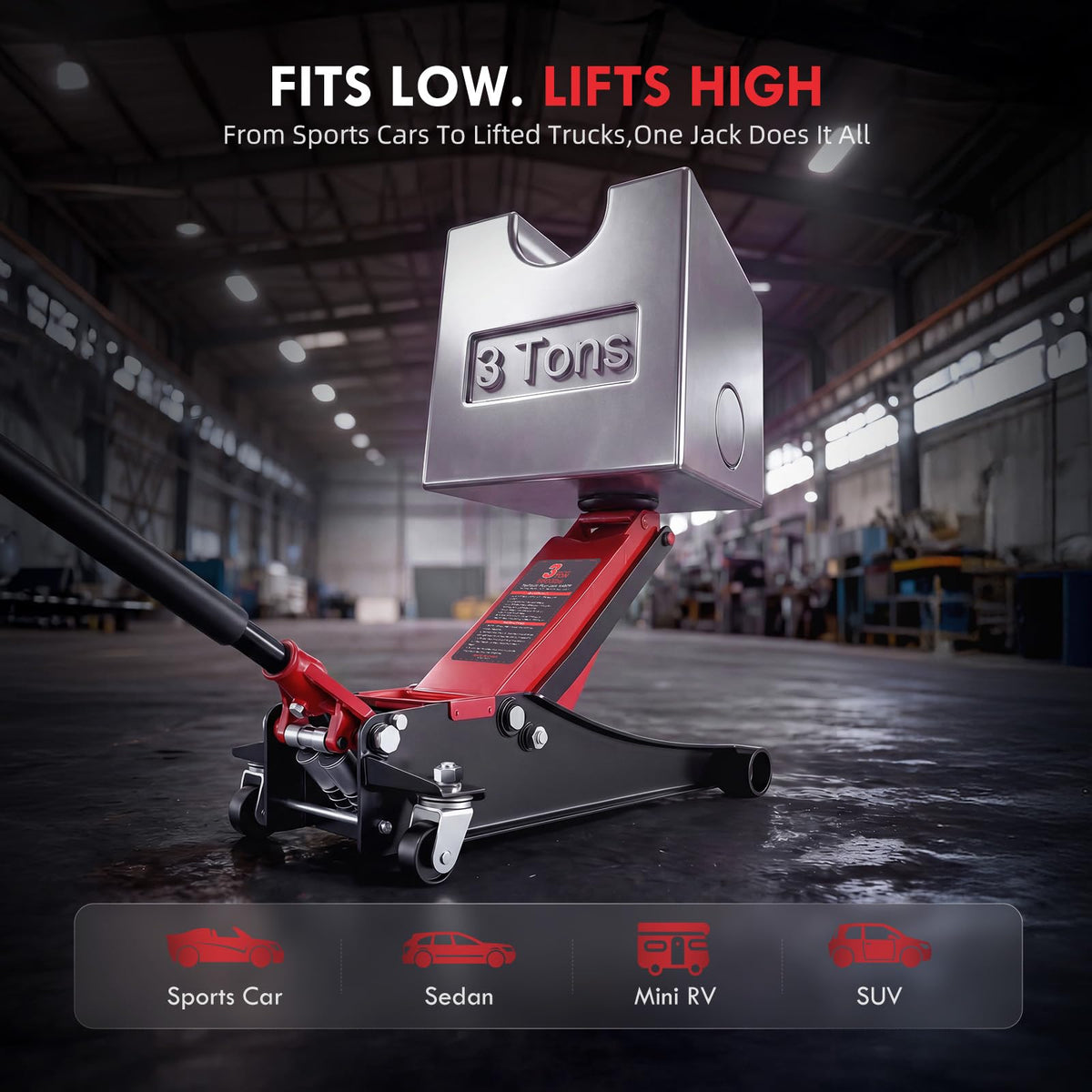 3 Ton Low Profile Hydraulic Floor Jack W685516