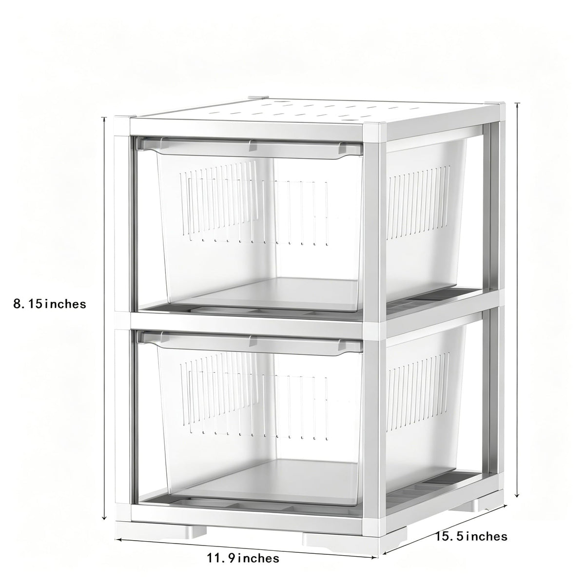 2-Tier Stackable Reptile Enclosure with Sliding Drawer Doors U12670