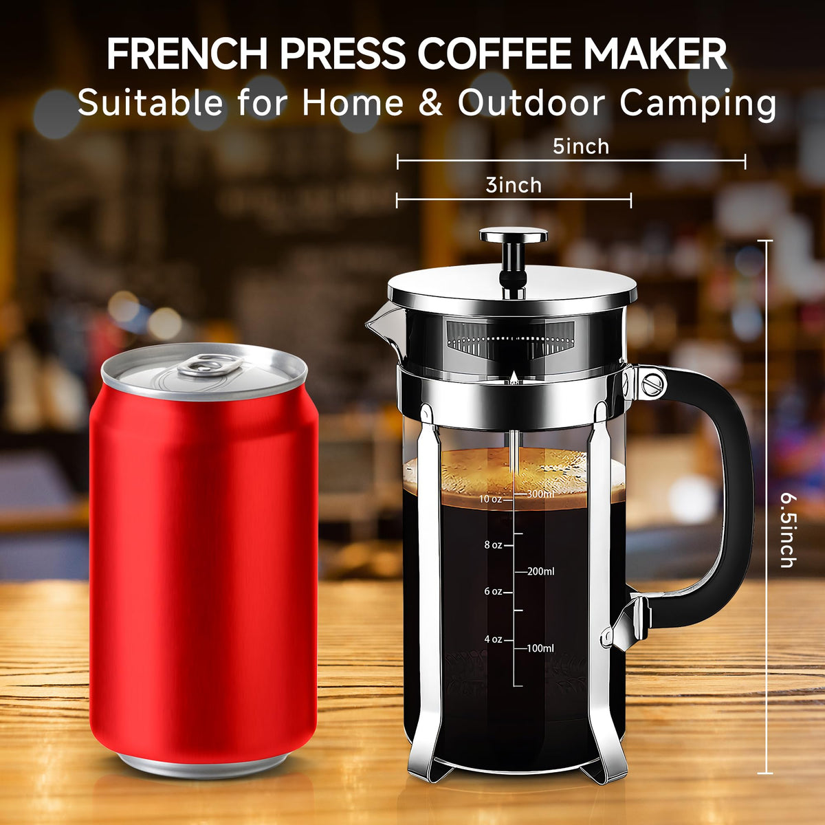 12oz Copper Stainless Steel French Press C502