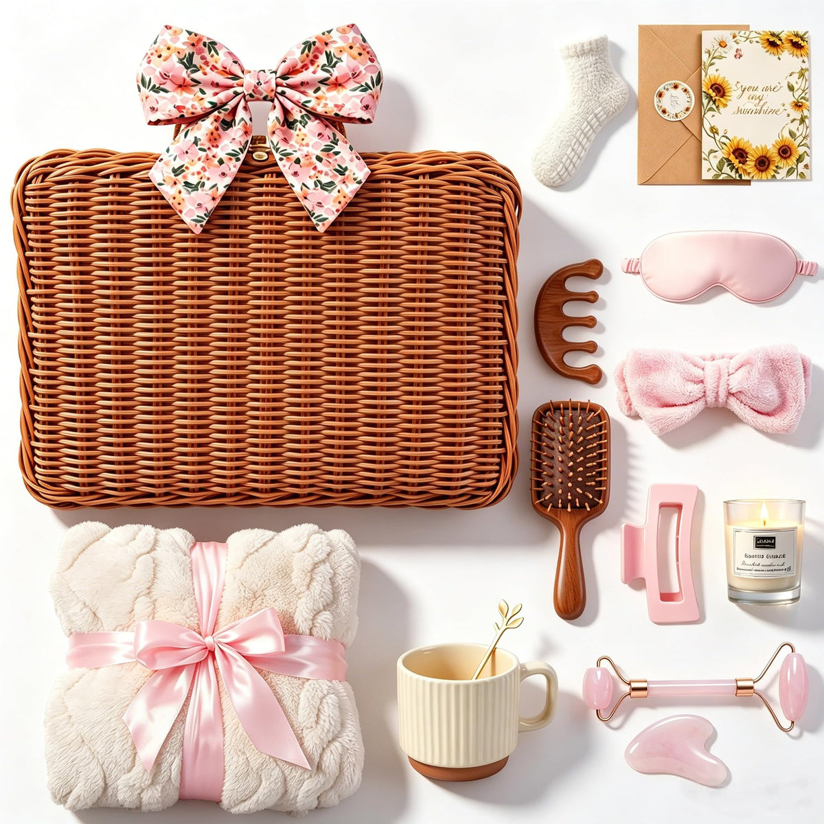 15 Pc Pink Spa Gift Basket W6959